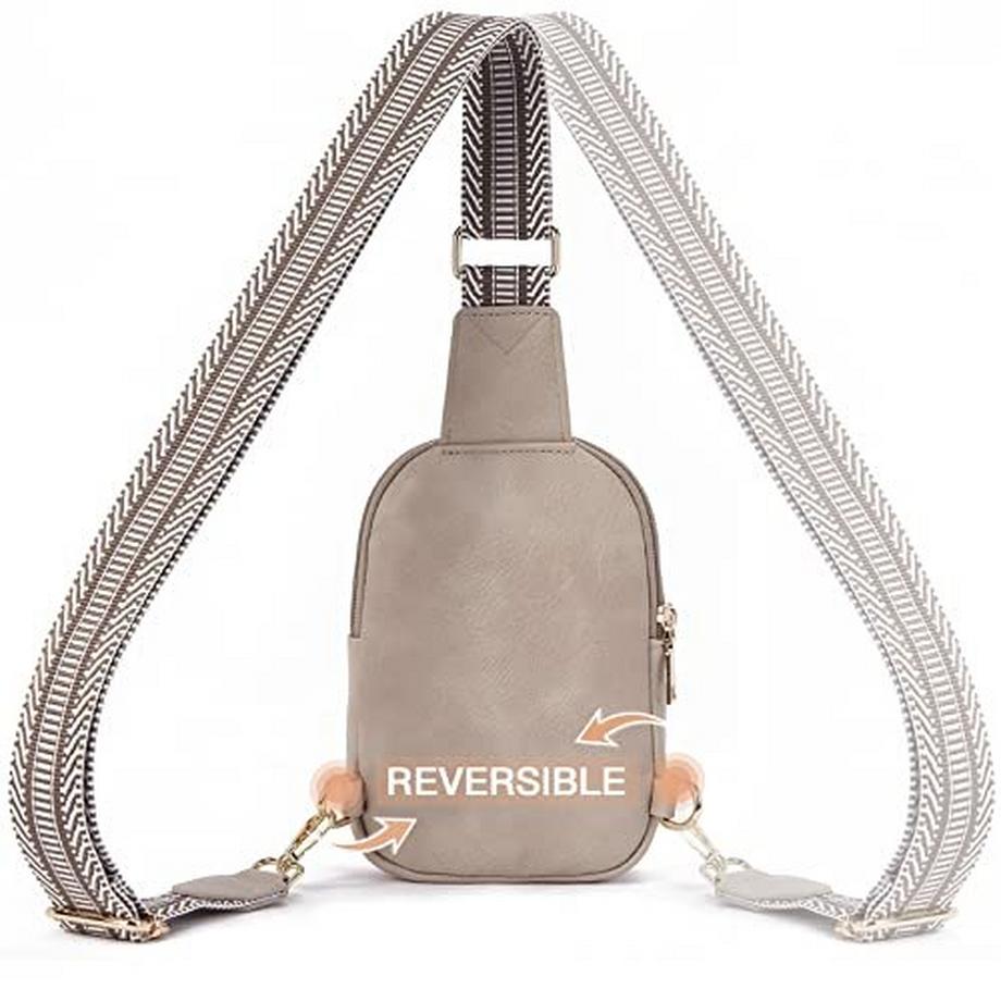 Only-bags.store Kunstleder Sling Bag mit verstellbarem Riemen  