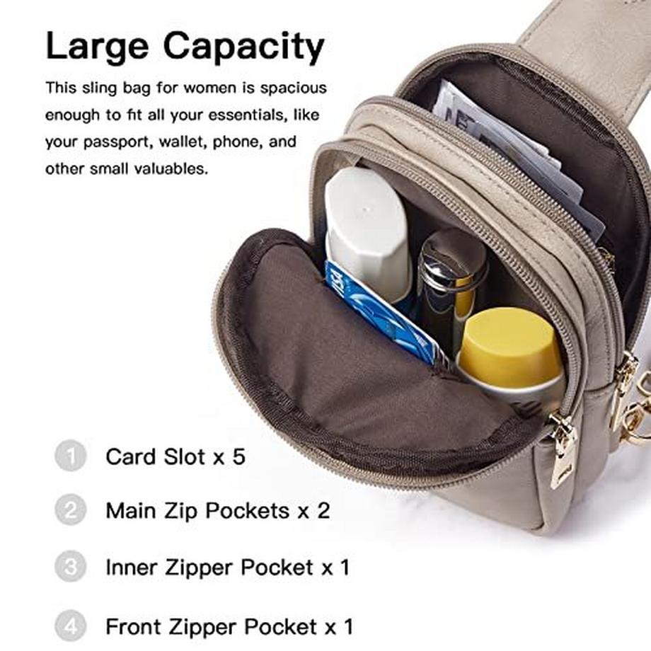 Only-bags.store Kunstleder Sling Bag mit verstellbarem Riemen  