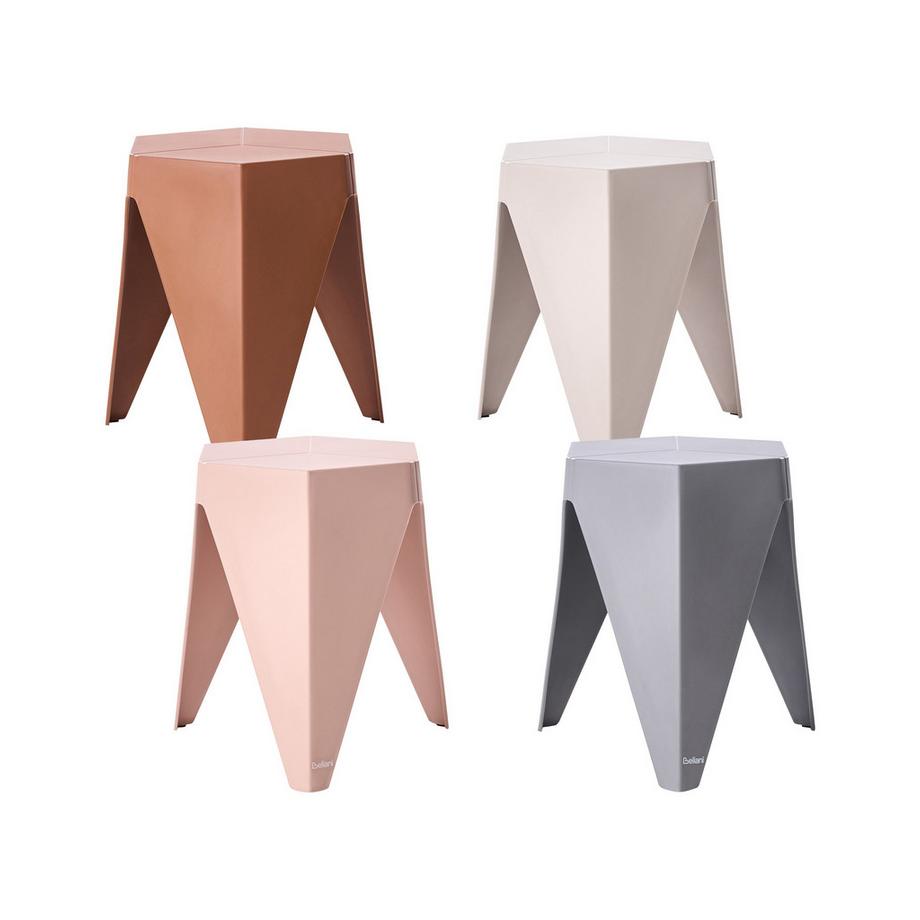 Gartenhocker 4er Set aus Kunststoff Modern KARAVOS