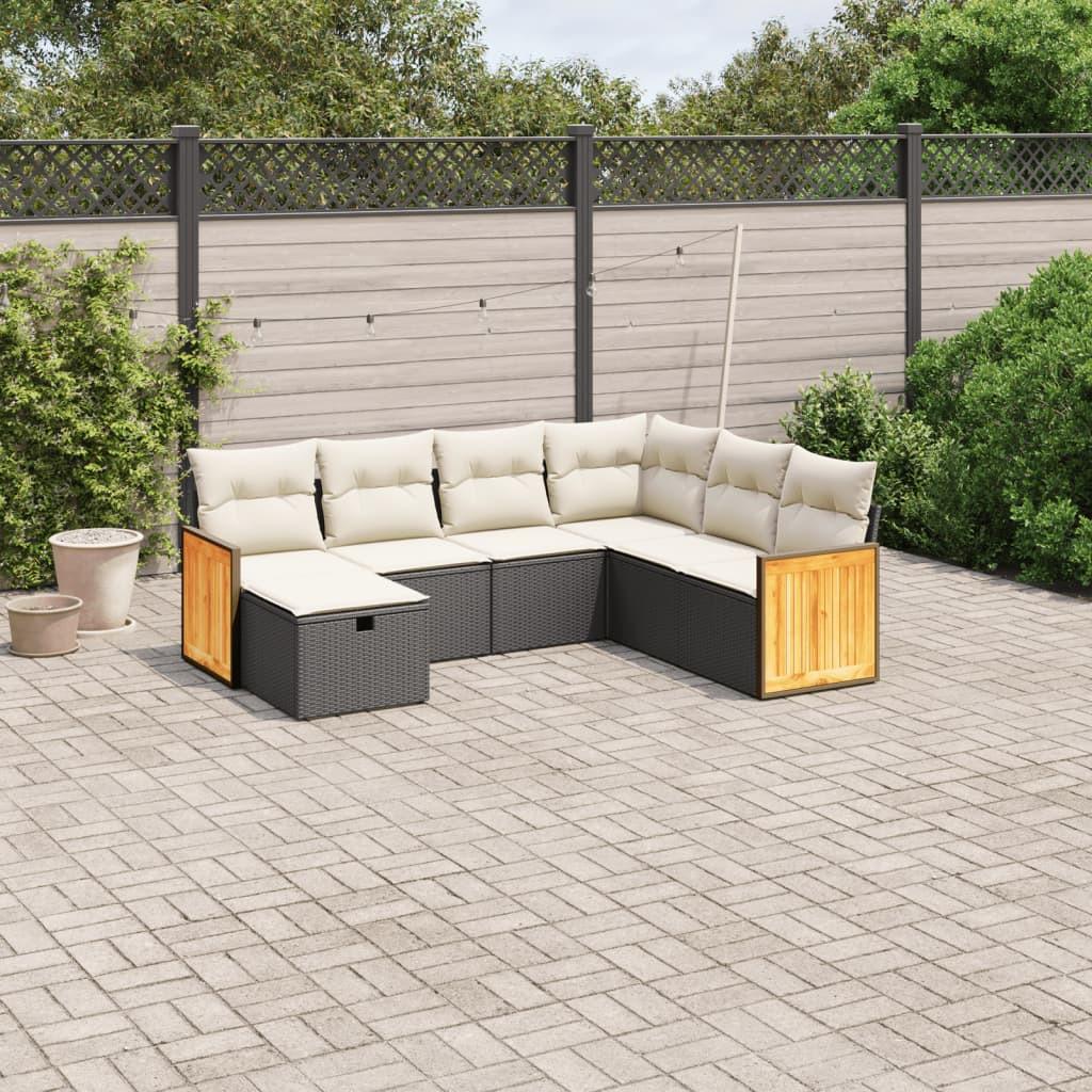 VidaXL set divano da giardino Polirattan  