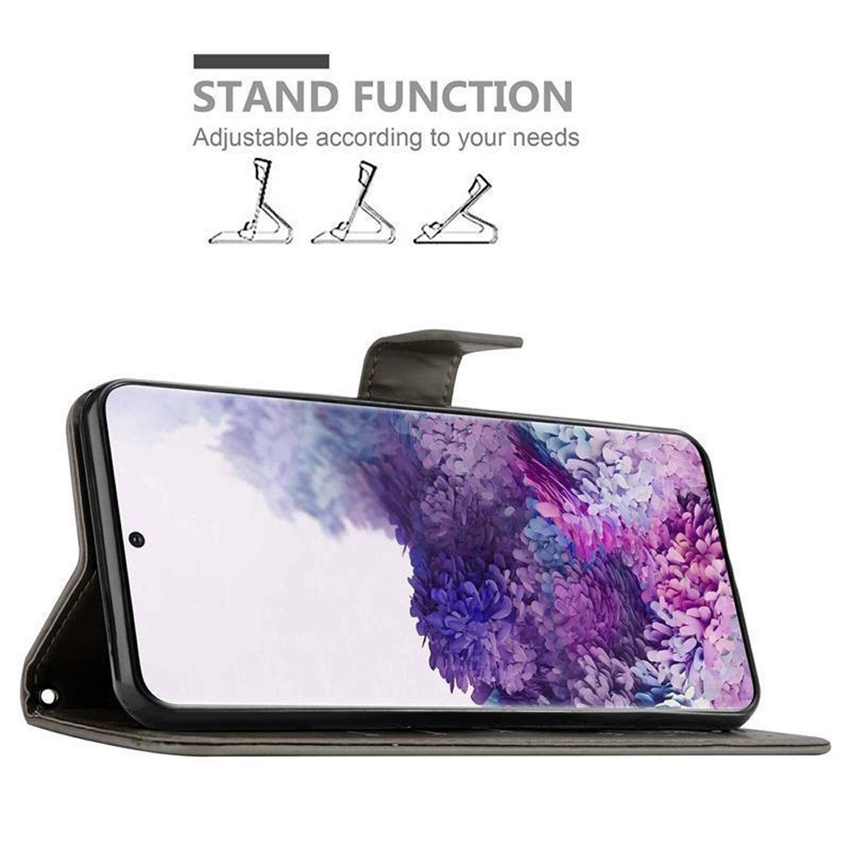 Cadorabo  Housse compatible avec Samsung Galaxy S20 - Coque de protection au design floral avec fermeture magnétique, fonction de support et emplacements pour cartes 