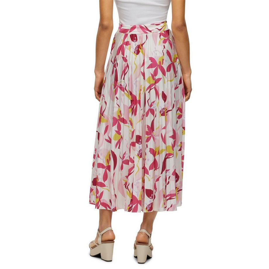 BOSS Erikes Plissierter Rock mit Blättermuster Midi  