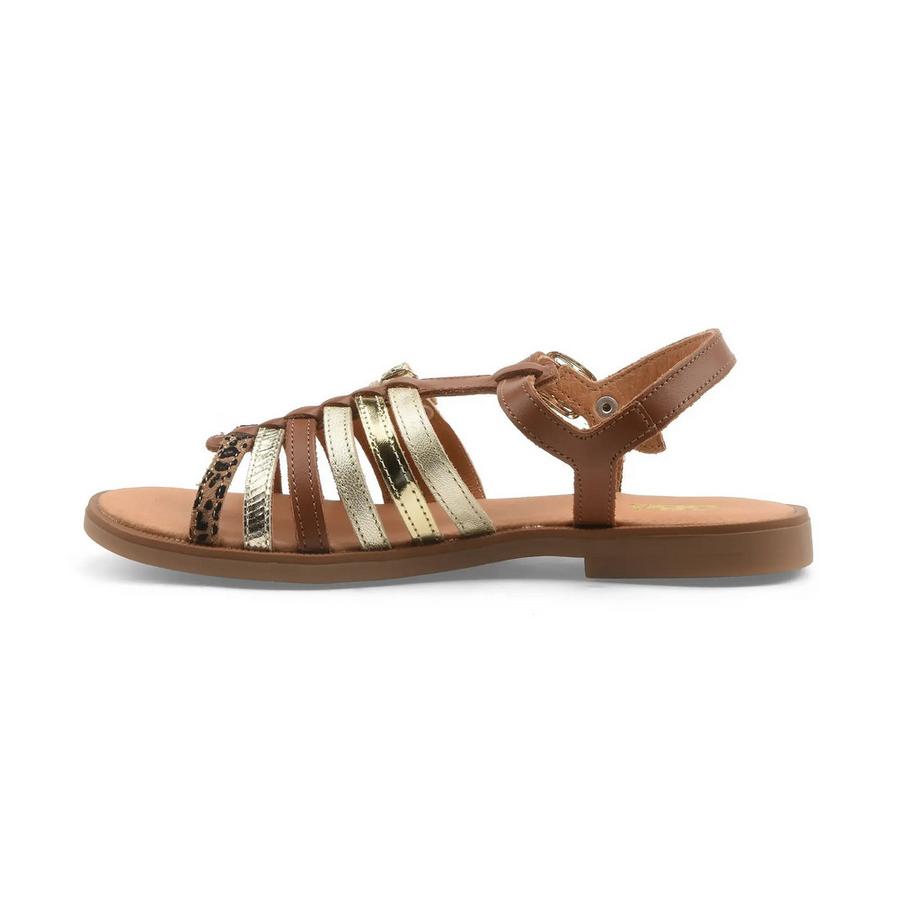 Gbb Bangkok+ Riemen-Sandale mit Metallic- und Leopardenmuster-Akzenten  