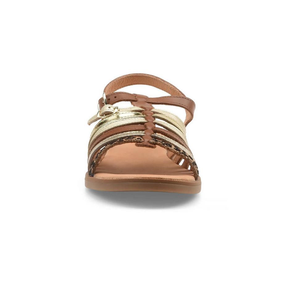 Gbb Bangkok+ Riemen-Sandale mit Metallic- und Leopardenmuster-Akzenten  