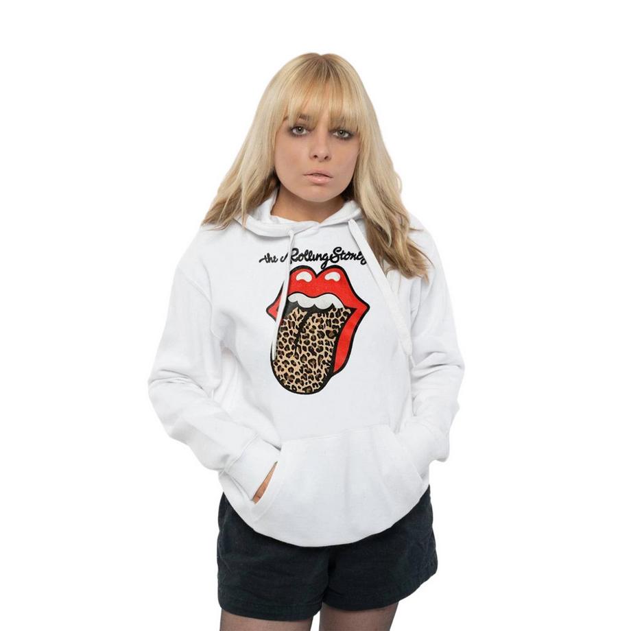 The Rolling Stones Leopard Tongue Pullover Hoodie  