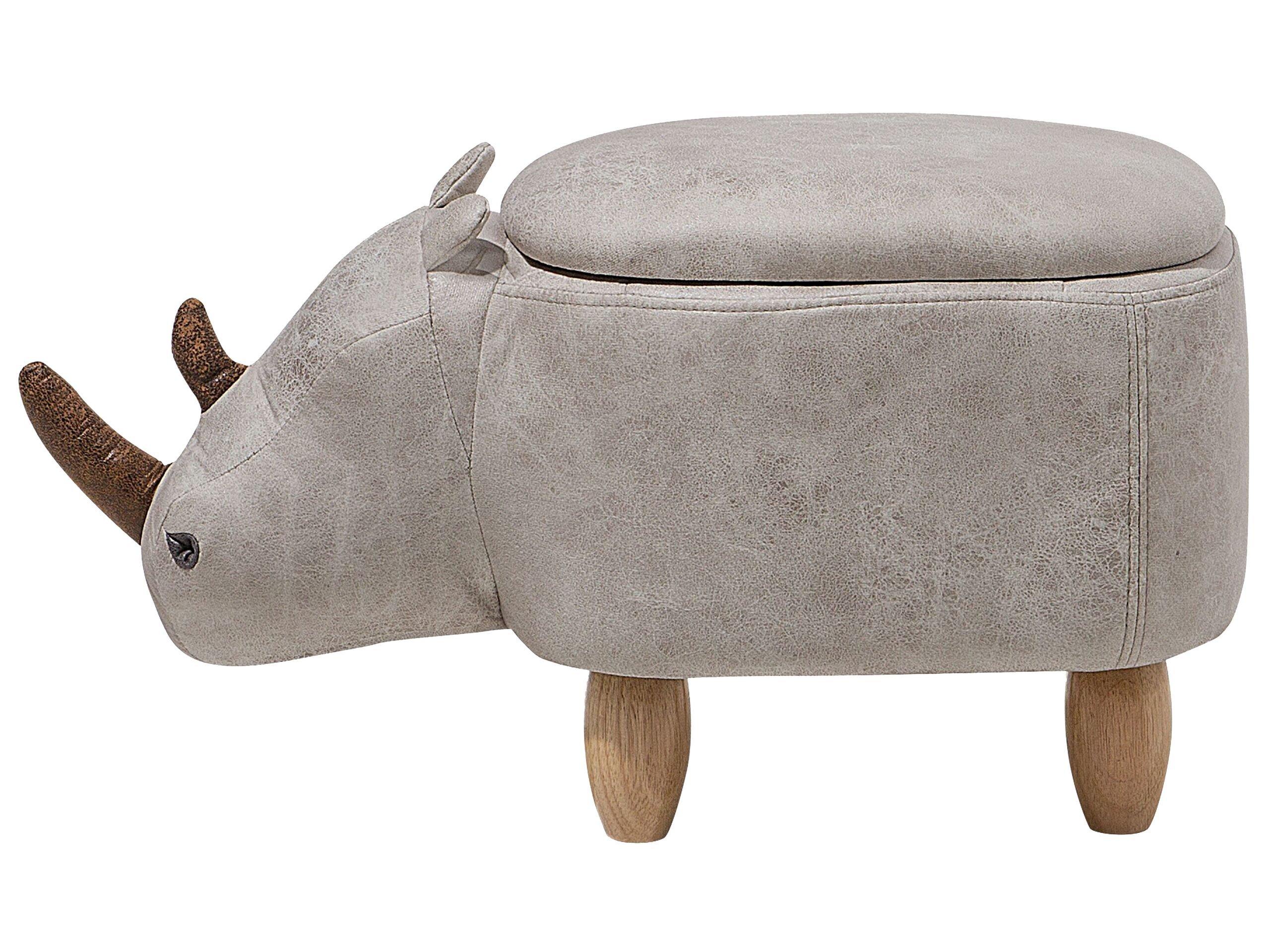 Beliani Hocker aus Kunstleder Modern RHINO  