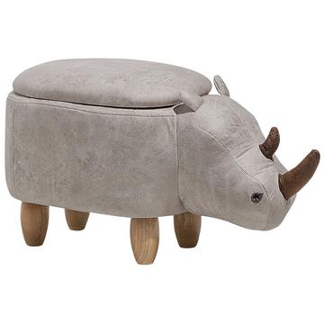 Tabouret de rangement animal en Cuir PU Rustique RHINO