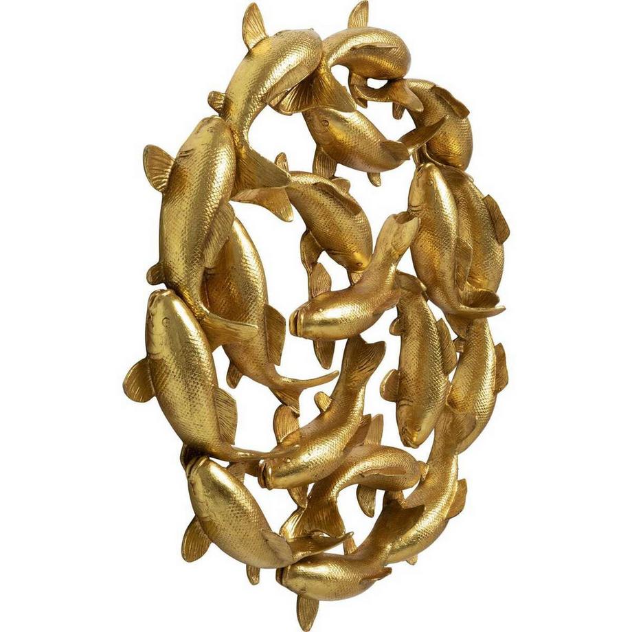 KARE Design  Objet mural School of Koi Gold rond 102 