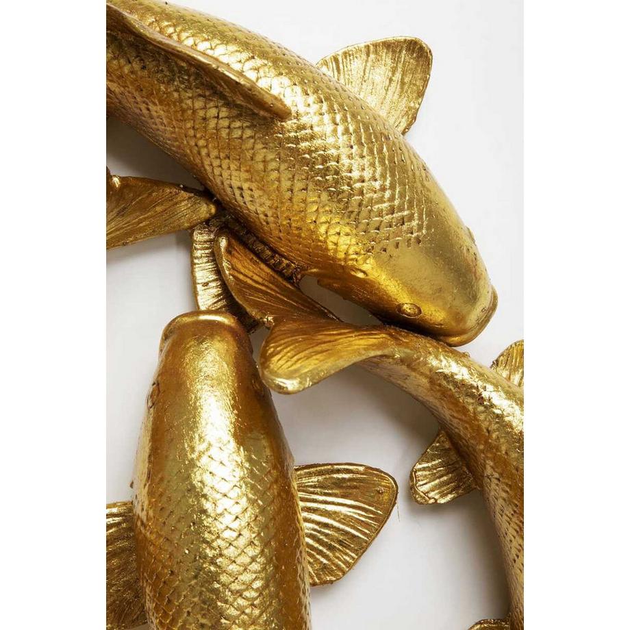 KARE Design  Objet mural School of Koi Gold rond 102 