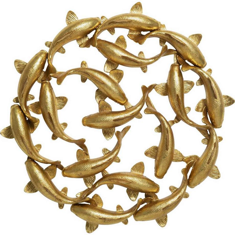 KARE Design  Objet mural School of Koi Gold rond 102 