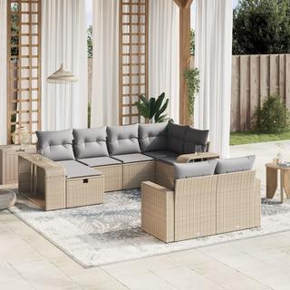 VidaXL set divano da giardino Polirattan  