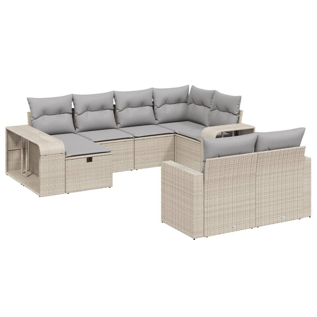 VidaXL set divano da giardino Polirattan  