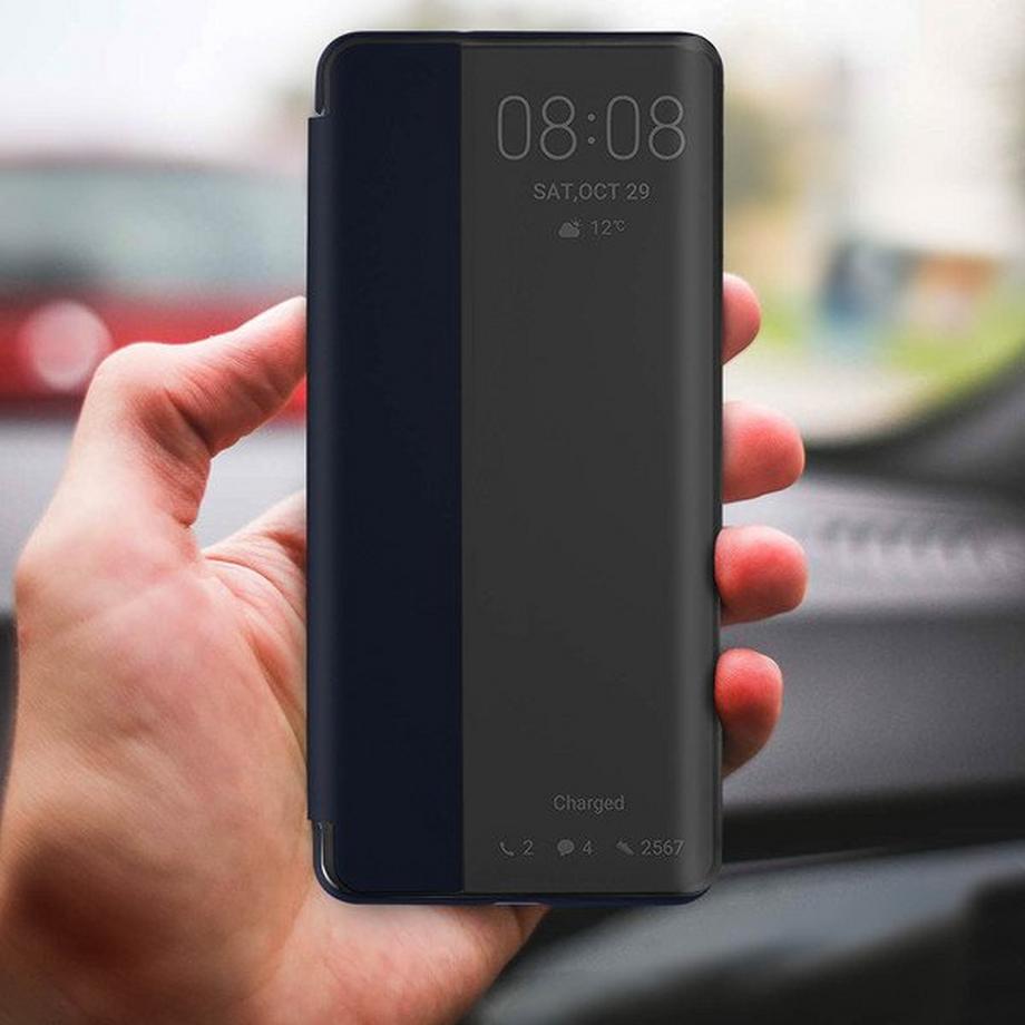 Avizar  Étui Fenêtre Huawei P30 Pro Bleu 