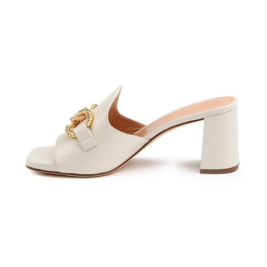 Unisa Milbur Mules con Tacco Blocco e Dettaglio Catena  