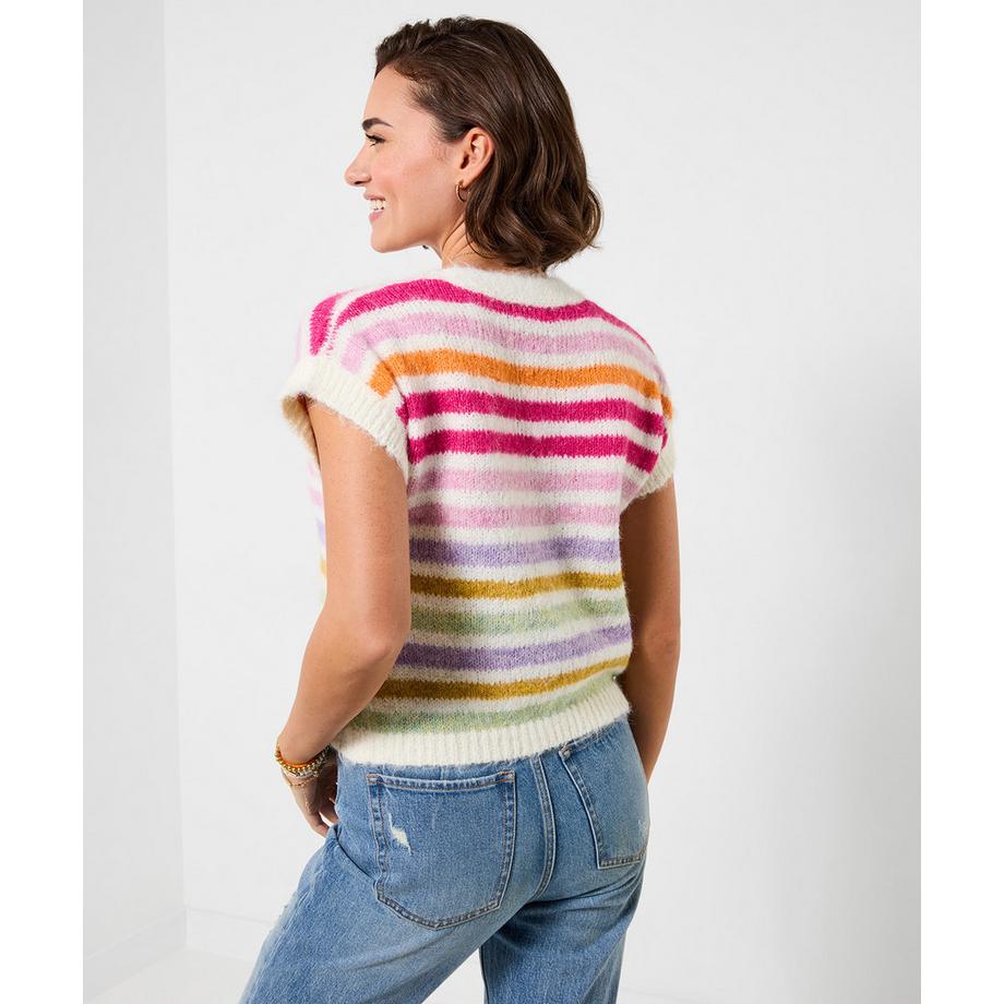 Joe Browns Cardigan a righe senza maniche scollo a V  