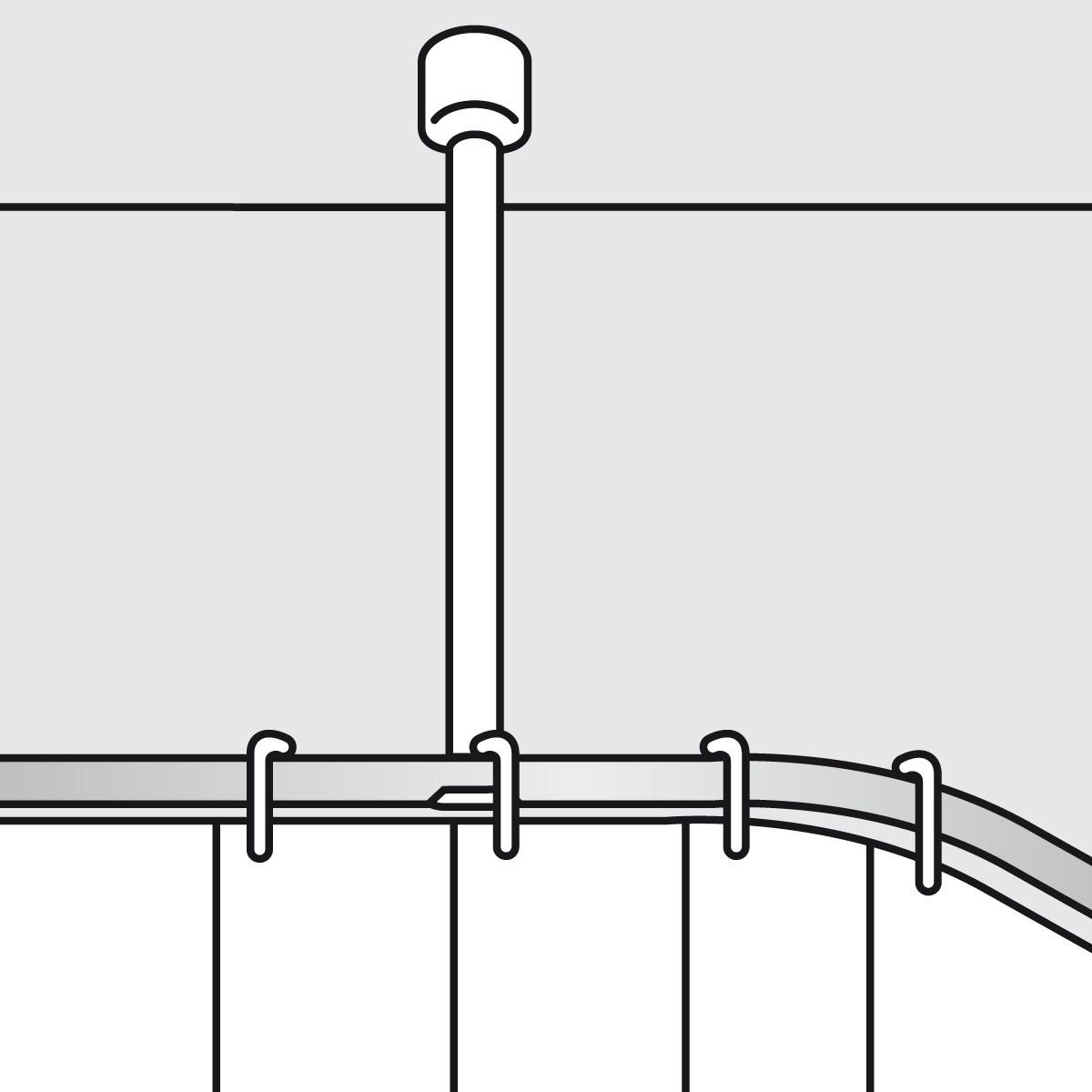 diaqua Deckenhalterung Basic weiss  