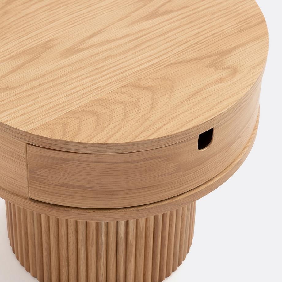 La Redoute Intérieurs Nachttisch Tamita mit gerilltem Fuss und 1 Schublade  