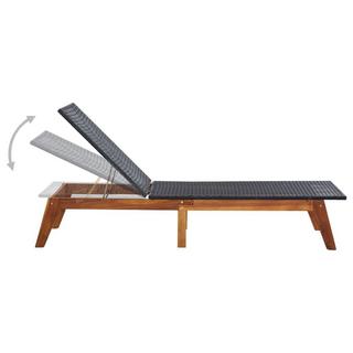 VidaXL Chaise longue rotin synthétique  