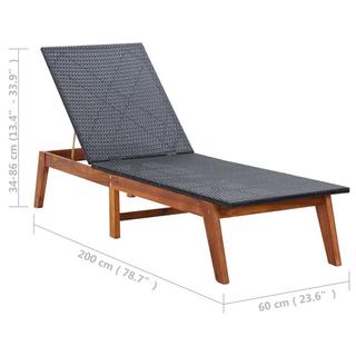 VidaXL Gartenliege poly-rattan  