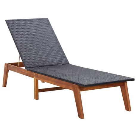 VidaXL Chaise longue rotin synthétique  