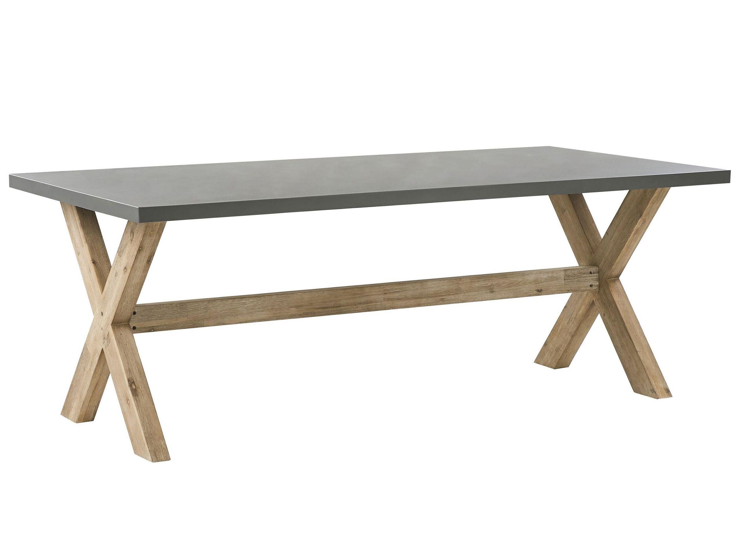 Beliani Table de jardin en Fibre-ciment Industriel OLBIA  