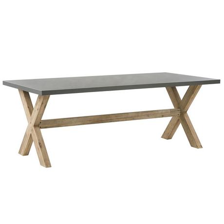 Beliani Table de jardin en Fibre-ciment Industriel OLBIA  