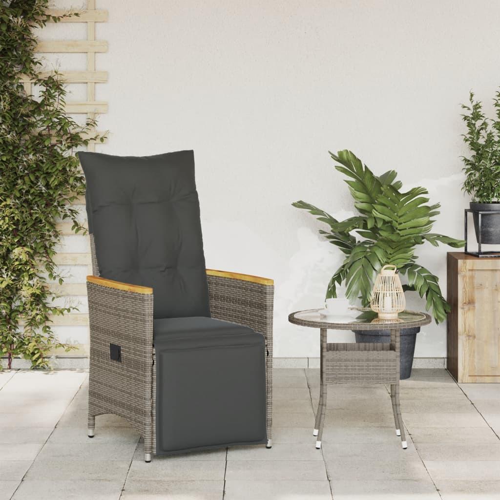 VidaXL Chaise de jardin inclinable rotin synthétique  