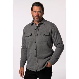 JP1880  Overshirt in felpa con fodera di pelliccia sintetica, fino alla tg. 7XL 