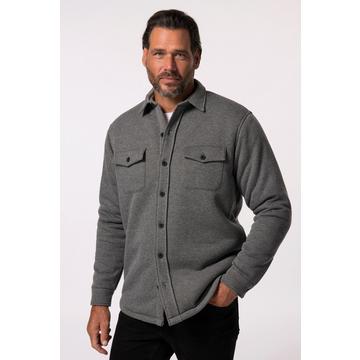 Overshirt in felpa con fodera di pelliccia sintetica, fino alla tg. 7XL