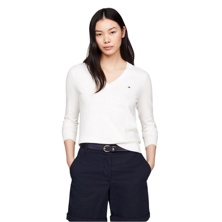 TOMMY HILFIGER Top Pull Col V  