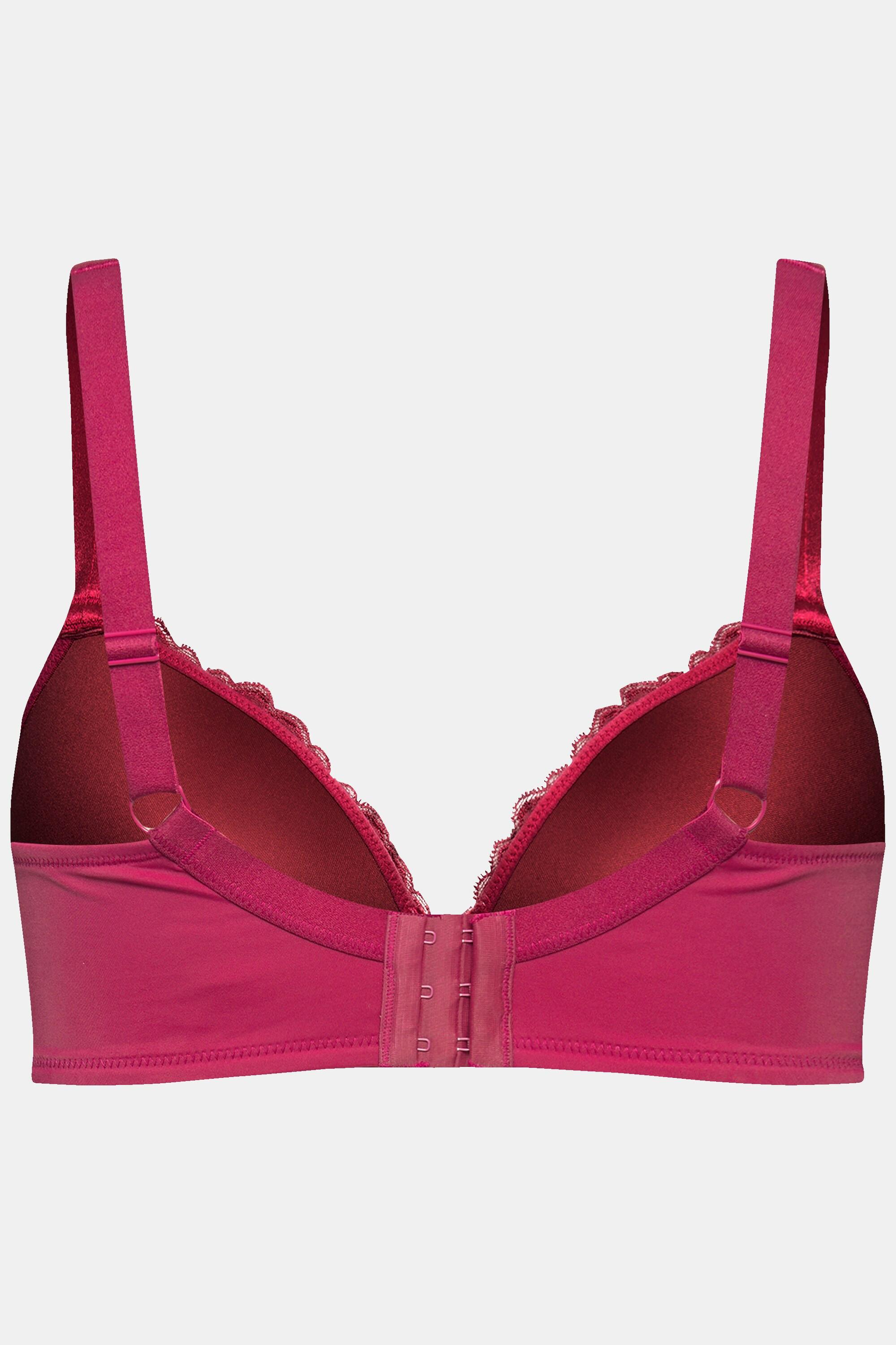 Ulla Popken  Soutien-gorge à armatures et coques souples, avec dentelle - bonnet B-E 