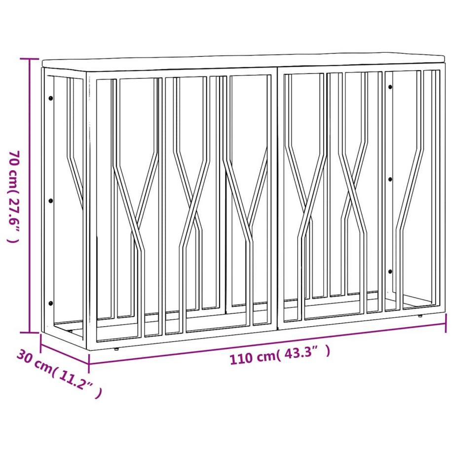 VidaXL tavolino consolle Acciaio  