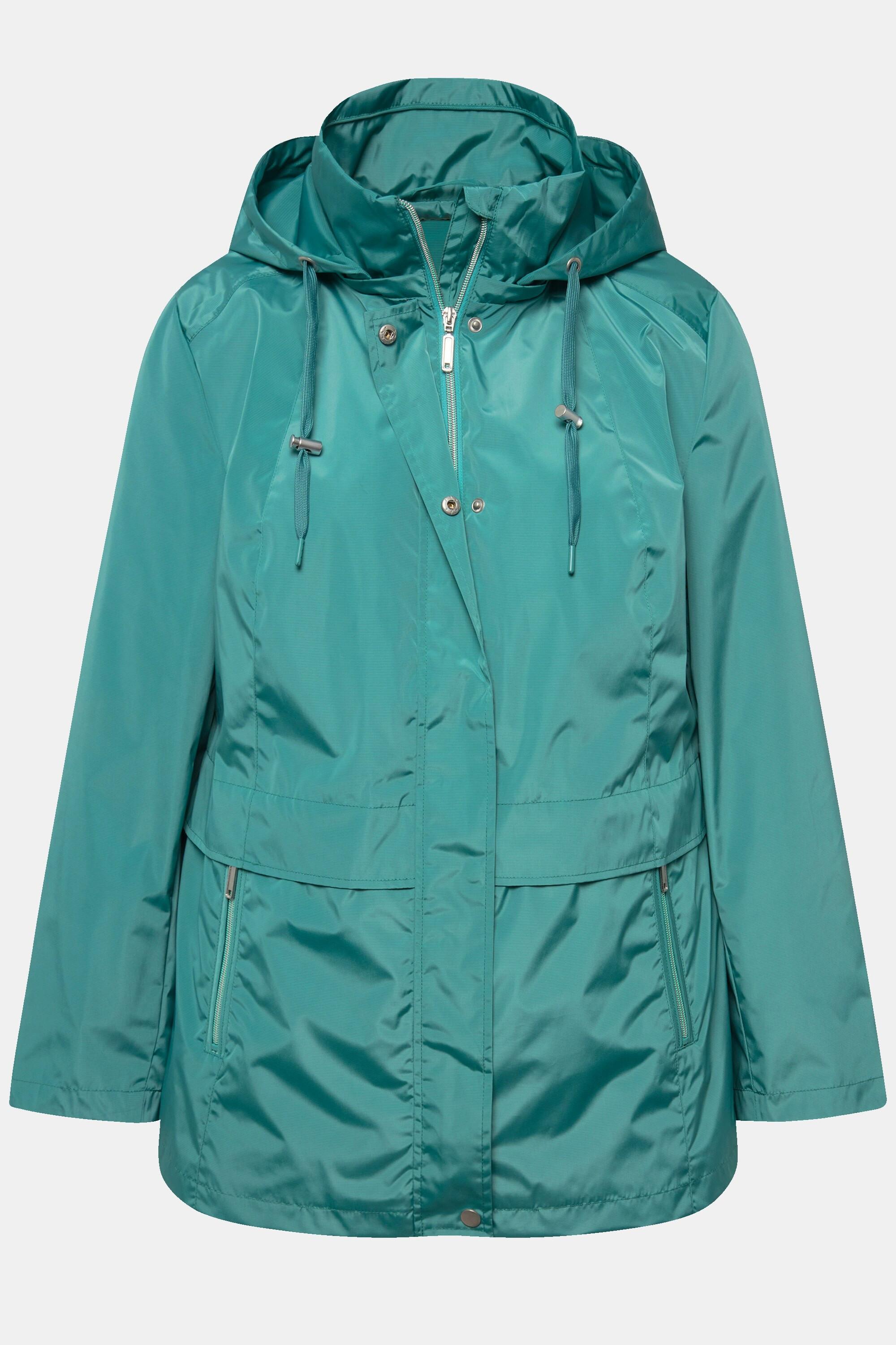 Ulla Popken HYPRAR Veste Coupe-Vent Déperlante à Capuche  