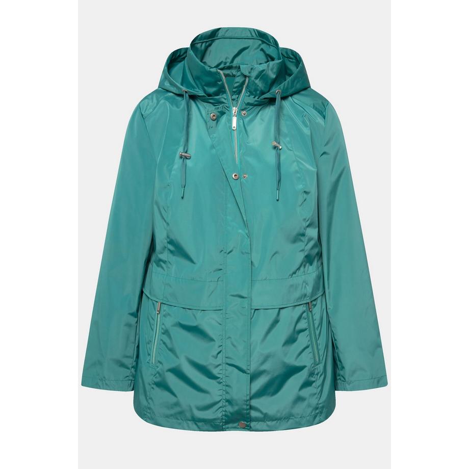 Ulla Popken HYPRAR Giacca a Vento Idrorepellente con Cappuccio  