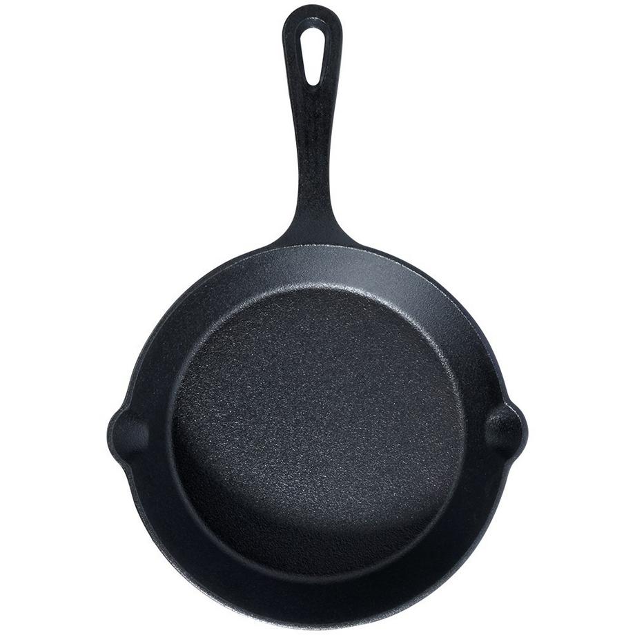 B2X  Poêle en fonte 20 cm avec couvercle en silicone pour induction et four 