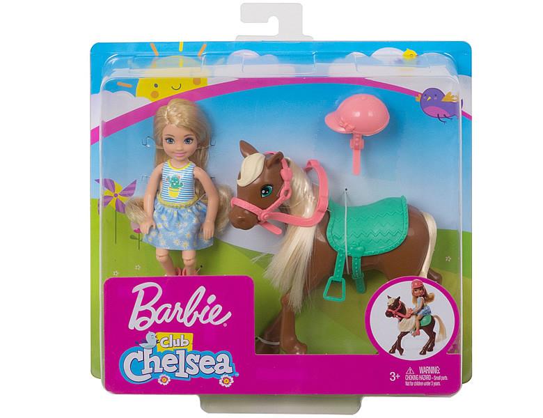 Barbie  Chelsea Puppe & Pony Blond 