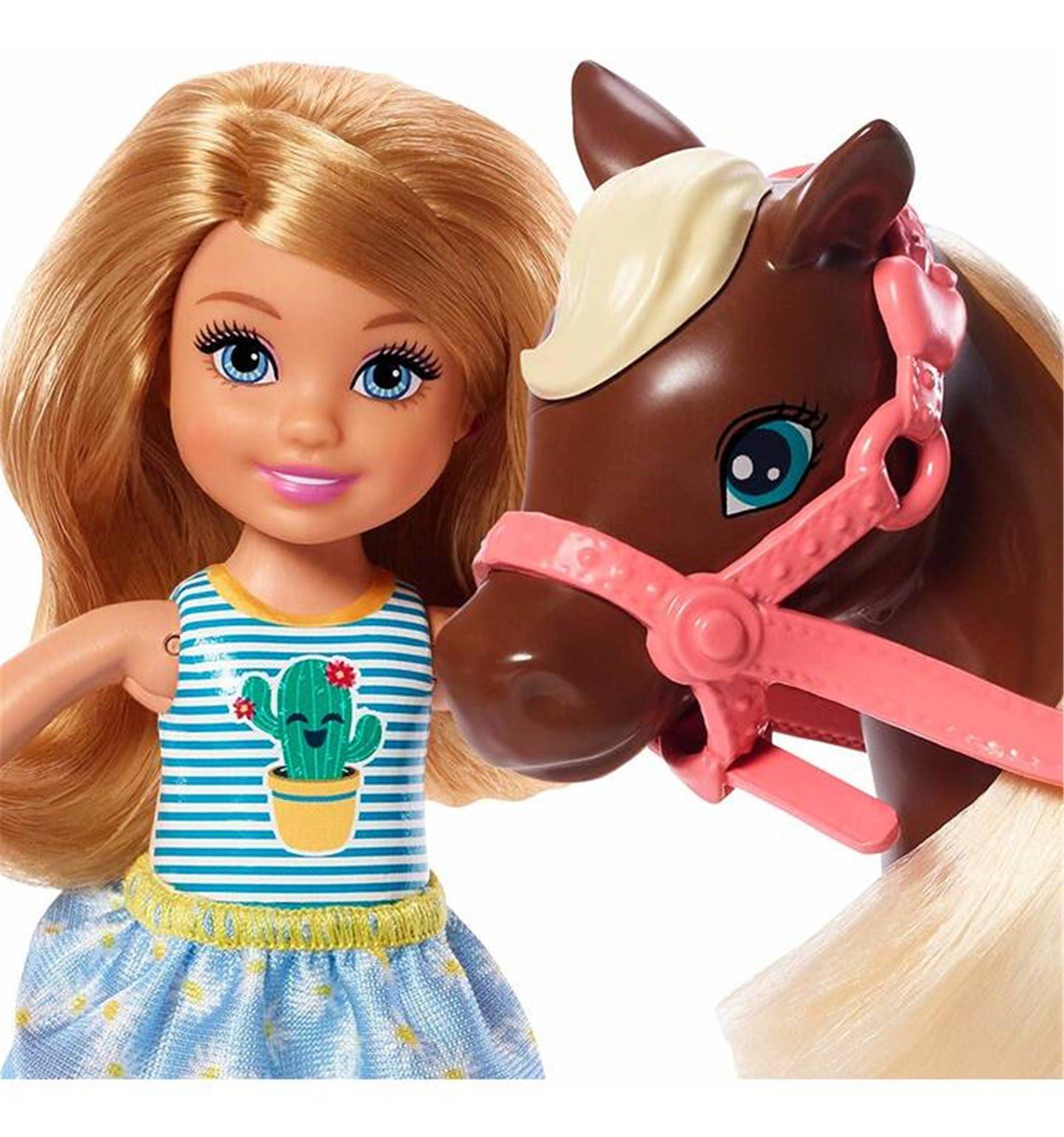 Barbie  Chelsea Puppe & Pony Blond 