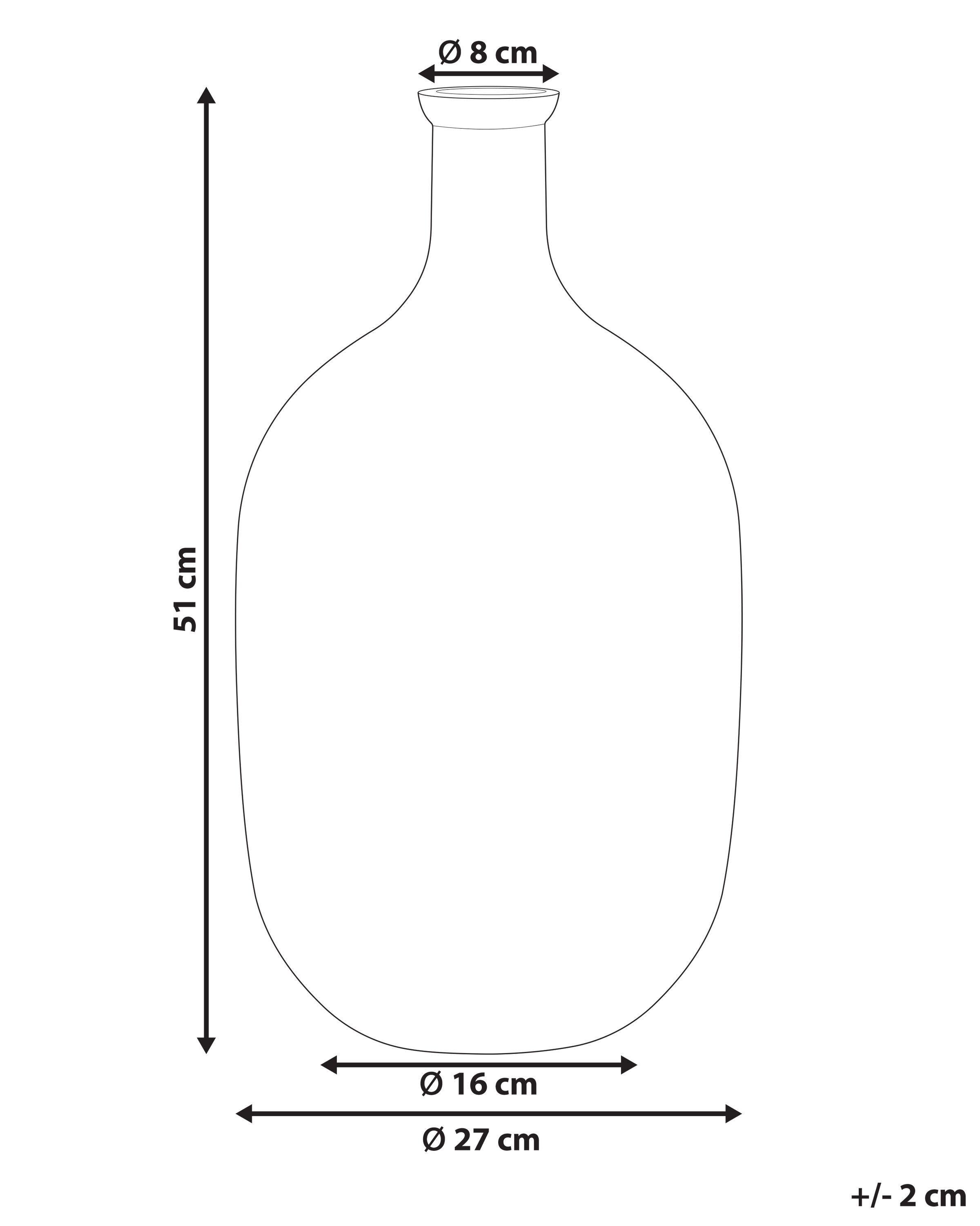 Beliani Dekovase aus Glas Modern DALCHINI  