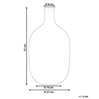 Beliani Dekovase aus Glas Modern DALCHINI  