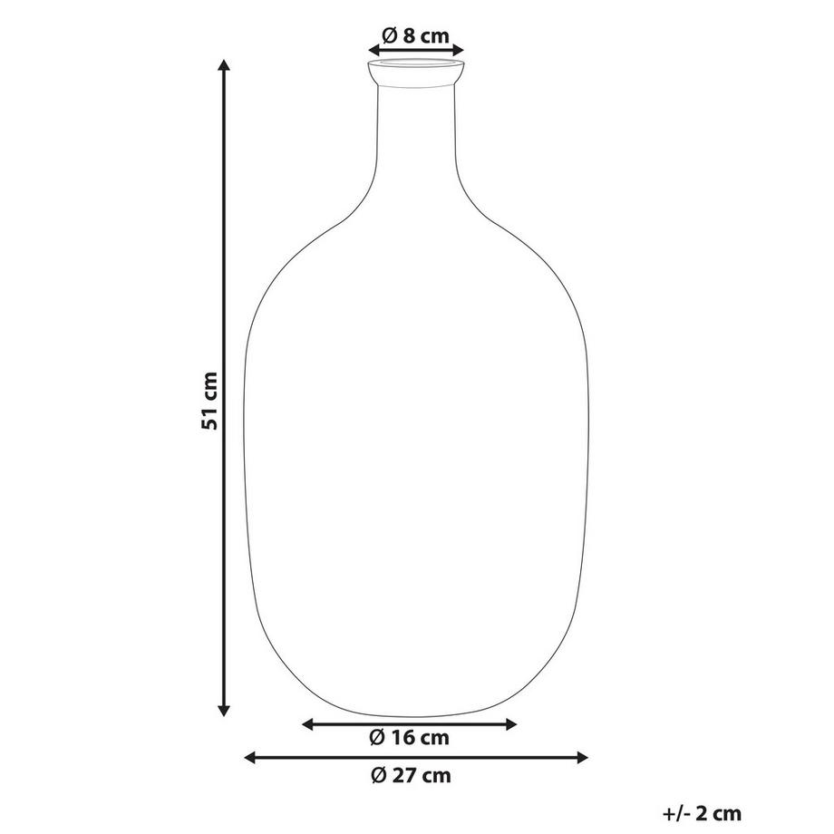 Beliani Vase décoratif en Verre Moderne DALCHINI  
