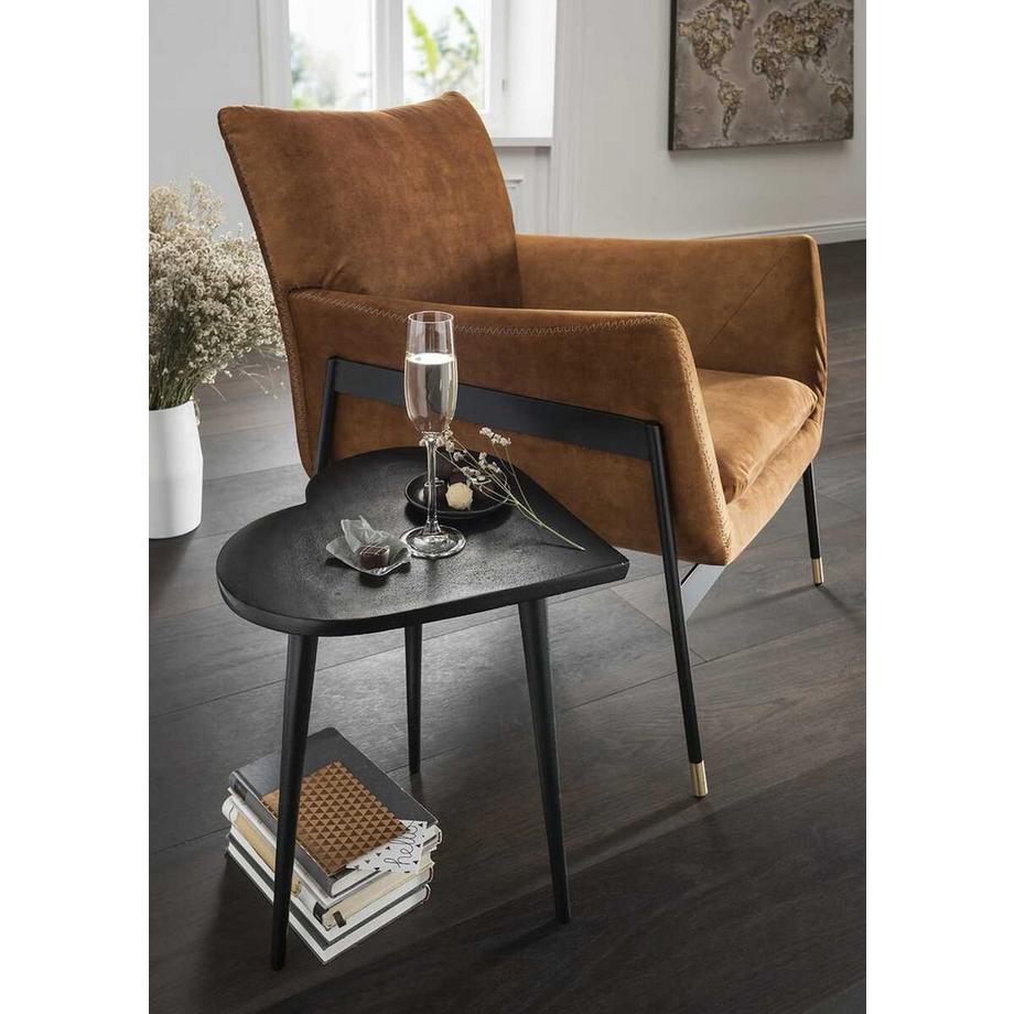 Beistelltisch Heartbreaker Aluminium Schwarz 43x41