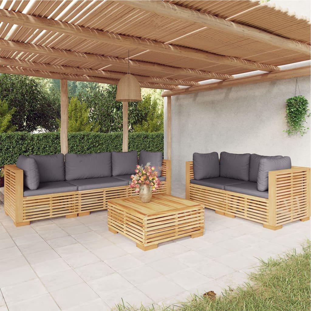 VidaXL set divani da giardino Teak riciclato  