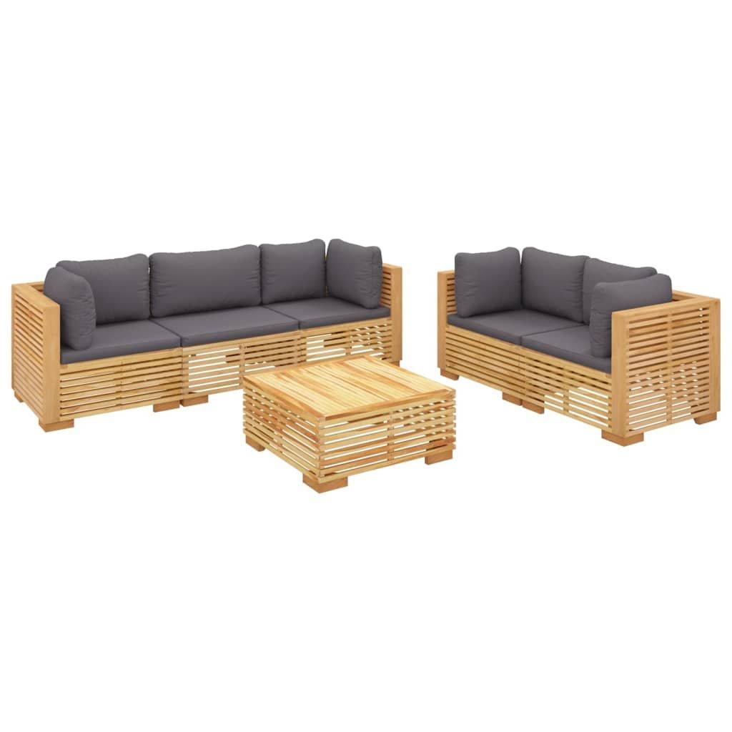 VidaXL set divani da giardino Teak riciclato  