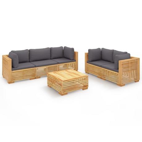 VidaXL set divani da giardino Teak riciclato  