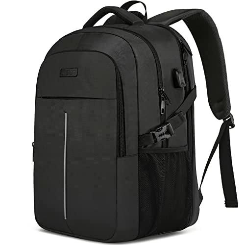 Only-bags.store Grand sac à dos pour ordinateur portable Sacoche pour l'école et le travail avec port de charge USB Étanche  