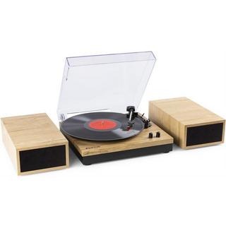 Fenton  RP165L Plattenspieler mit Lautsprechern, Holzoptik 
