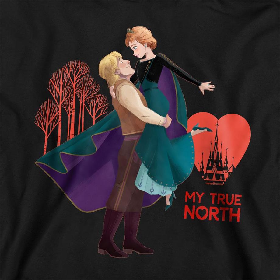 FROZEN  Sweat À Capuche Saintvalentin Motif Anna Et Kristoff My True North 