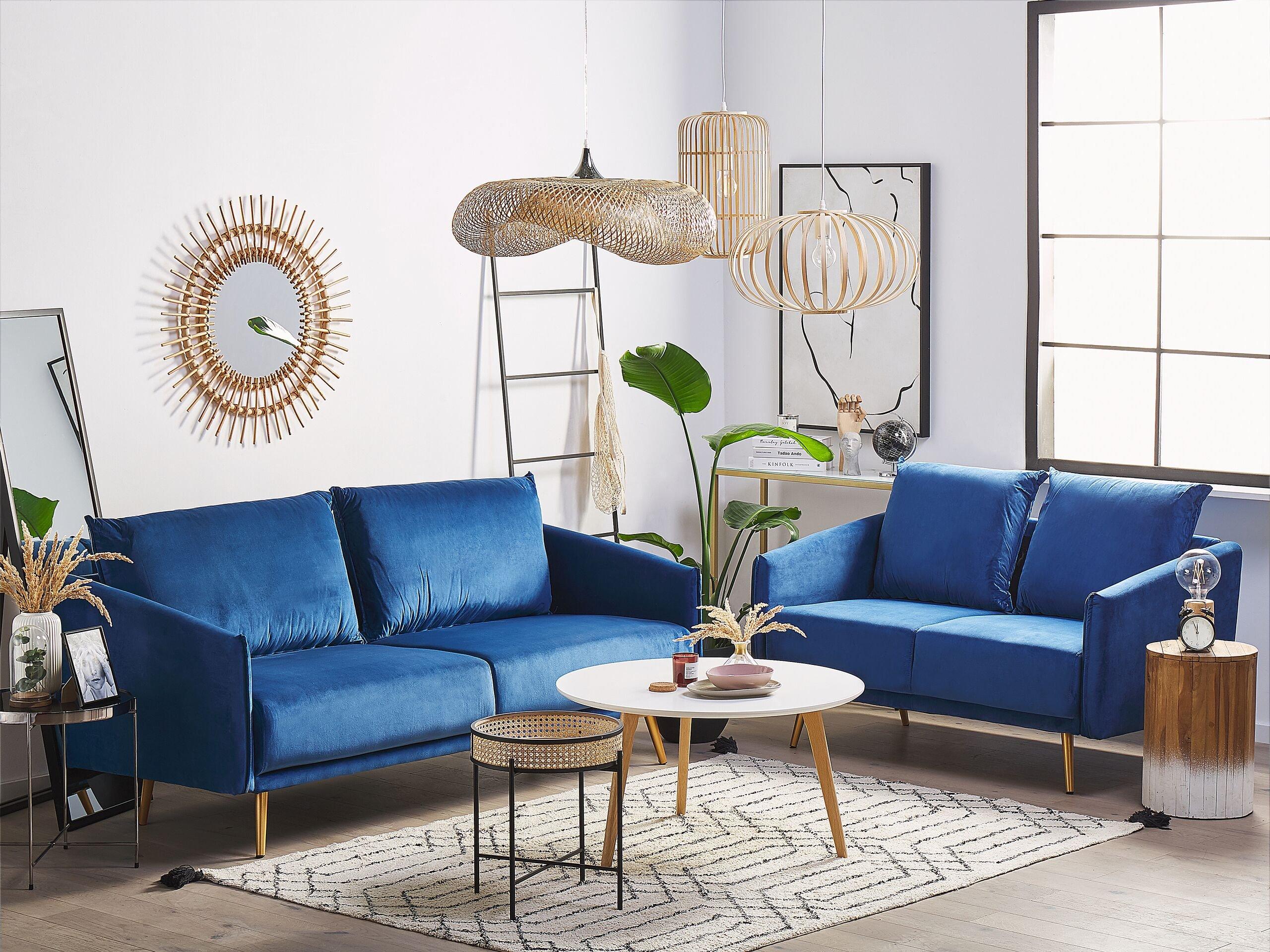 Beliani 3 Sitzer Sofa aus Samtstoff Modern MAURA  