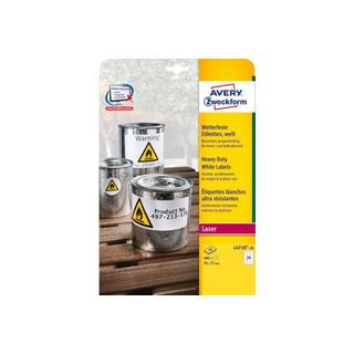 Avery-Zweckform AVERY ZWECKFORM Etiketten Laser 70x37mm, wetterfest 20 Blatt  