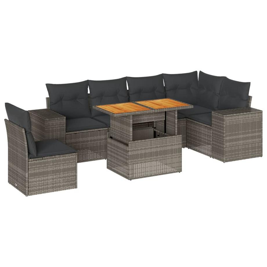 set di divani da giardino Polirattan